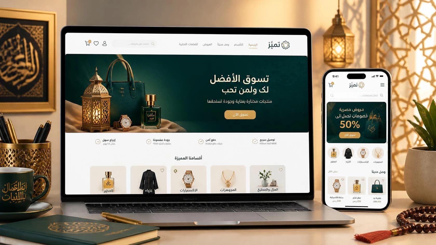 صورة توضيحية لخدمة إنشاء وتجهيز متجر احترافي على سلة